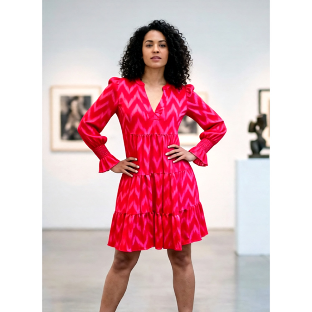 Tuckernuck Pomander Place Hot Pink Ikat Kenzo Dress sz Small